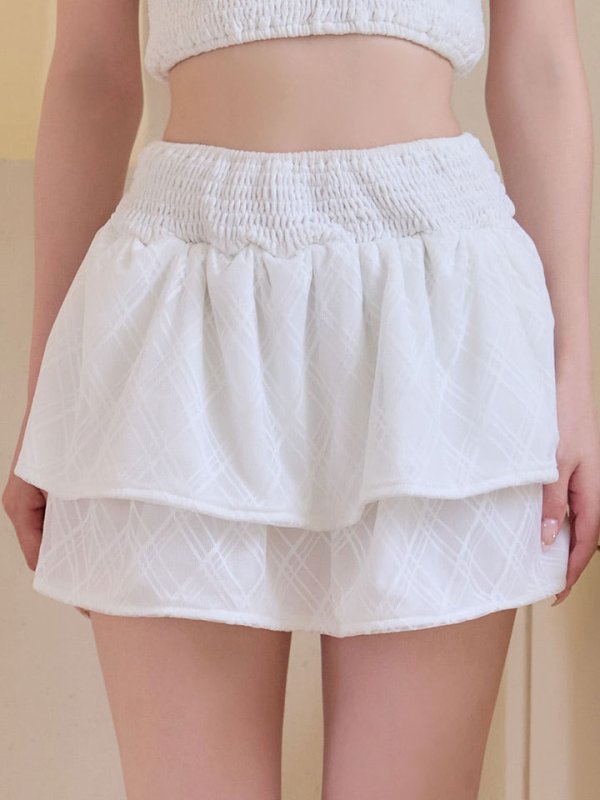 アイボリー　モデル：吉木千沙都（ちぃぽぽ）身長：158cm　着用サイズ：Fサイズ