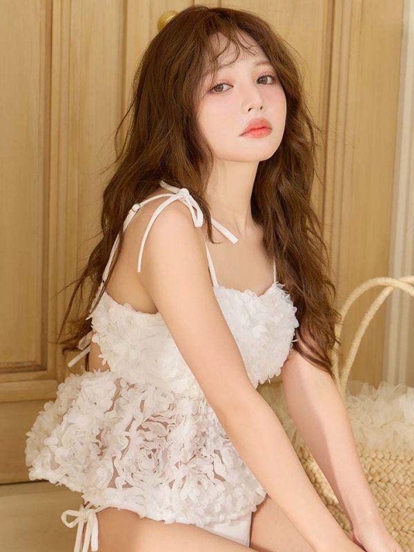 画像24: 【ビキニ】【水着】立体フラワービキニ 2点セット [FB01]【予約 / 6月上旬発送予定】