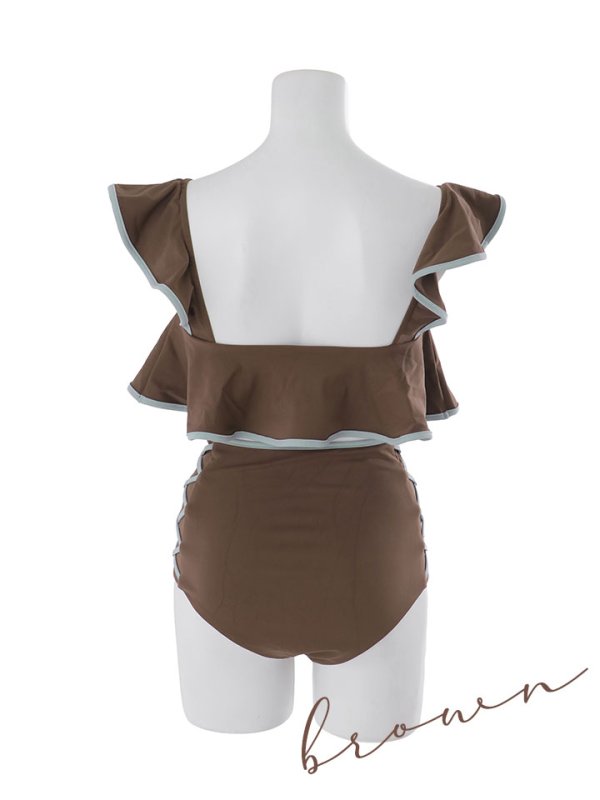 画像23: 【ビキニ】【水着】フリル×バイカラー・ハイウエストビキニ 2点セット 2点セット[FB01]【予約 /6月上旬発送予定】