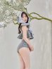 画像5: 【ビキニ】【水着】フリル×バイカラー・ハイウエストビキニ 2点セット 2点セット[FB01]【予約 /6月上旬発送予定】 (5)