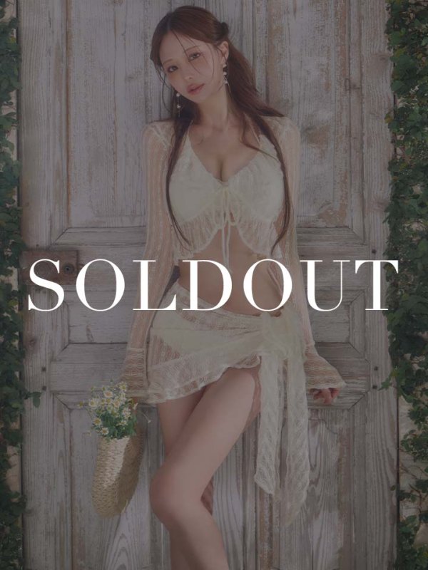 画像1: 【即日発送!】【ビキニ】【水着】Solle echo swimwear 4点セット[FB01]