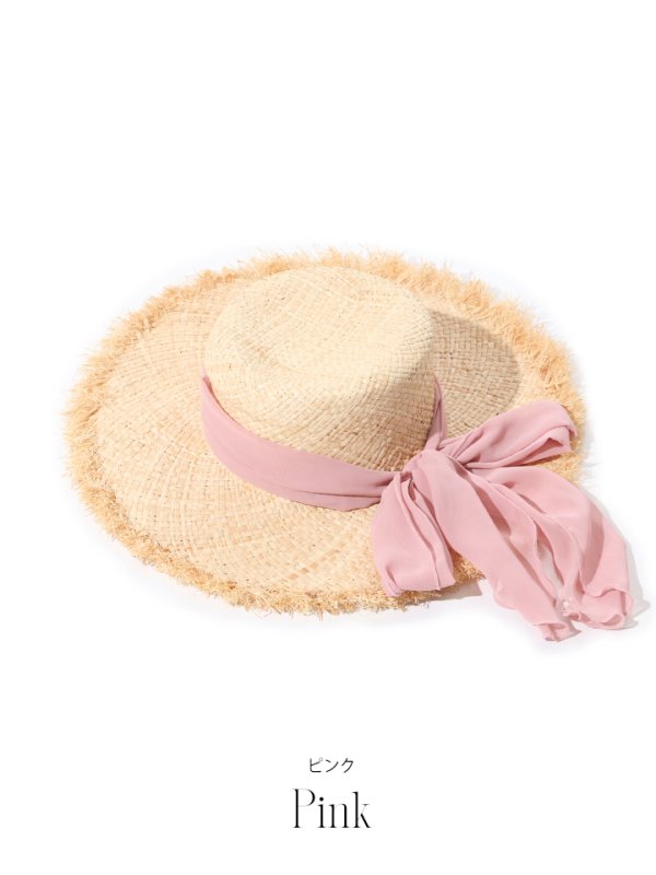 画像8: 【即日発送】【水着小物：帽子】カラーリボンストローハット[YMT]