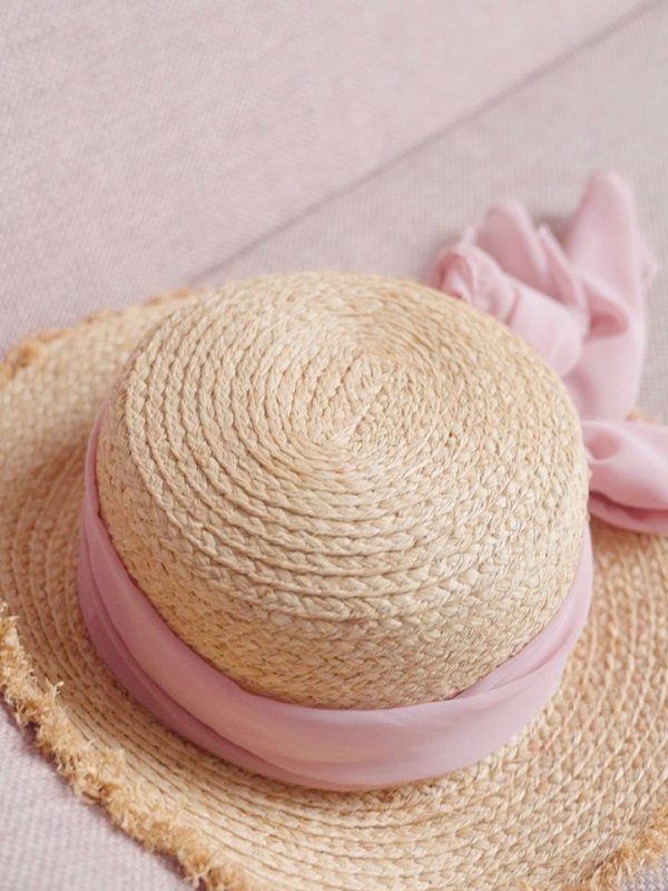 画像10: 【即日発送】【水着小物：帽子】カラーリボンストローハット[YMT]