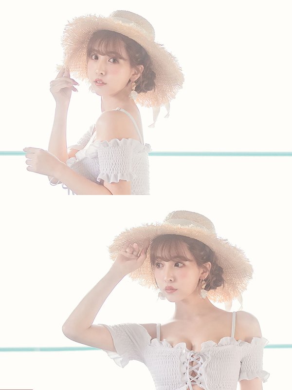 画像4: 【即日発送】【水着小物：帽子】麦わら帽子 / ハット / 帽子 / リボン [YMT]