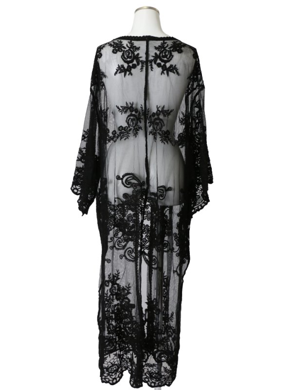 画像12: 【即日発送】【水着小物：カーディガン】ロングスリーブレースカーディガン[YMT]