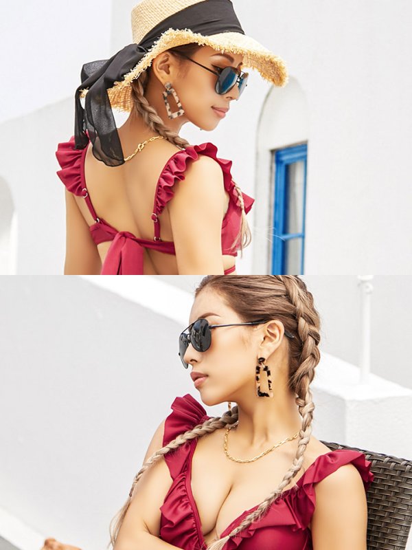 画像4: 【アクセサリー：ピアス】【水着小物：アクセサリー】 大ぶりべっ甲ピアス[HC03-U]