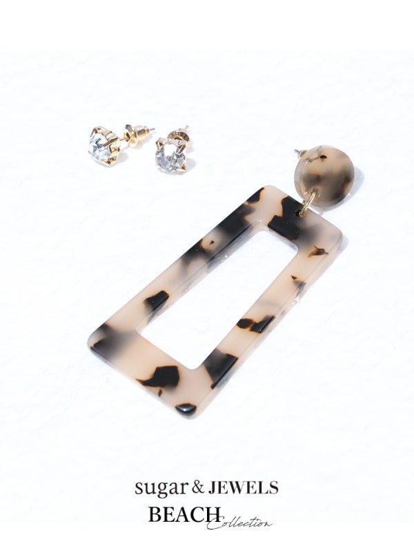 画像5: 【アクセサリー：ピアス】【水着小物：アクセサリー】 大ぶりべっ甲ピアス[HC03-U]