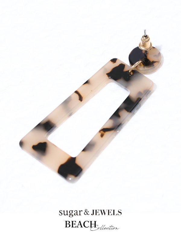 画像6: 【アクセサリー：ピアス】【水着小物：アクセサリー】 大ぶりべっ甲ピアス[HC03-U]