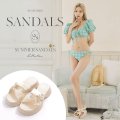 【即日発送】【水着小物：ビーチサンダル】シンプル/ ツイストデザインサンダル[FB01]