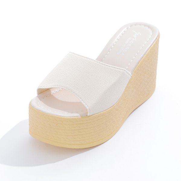 画像10: 【即日発送】【水着小物：ビーチサンダル】シンプルウェッジサンダル[YMT]