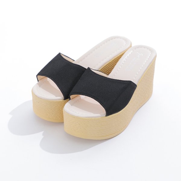 画像14: 【即日発送】【水着小物：ビーチサンダル】シンプルウェッジサンダル[YMT]