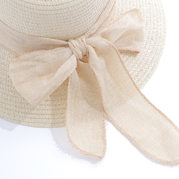 画像6: 【即日発送】【ビキニ】【水着小物：帽子】リボン付きシンプルストローハット[YMT]