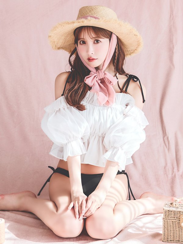 画像36: 【即日発送】【ビキニ】【水着】ショルダー紐シンプルビキニ 2点セット（MG-K018）[YMT]