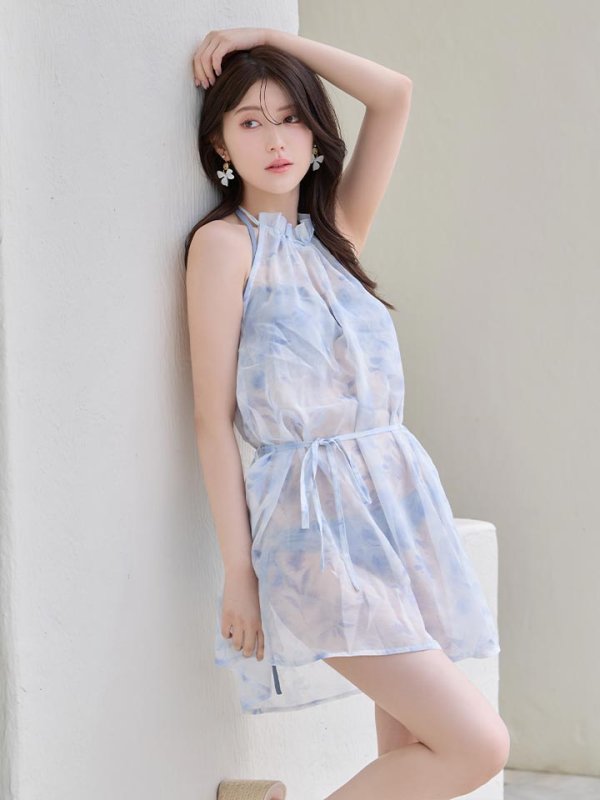 画像1: 【即日発送】【ビキニ】【水着】羽織＆スカート付き4WAYビキニ 4点セット[FB01]【一部予約商品/6月上旬発送予定】