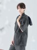 画像1: 【即日発送】【メンズ甚平】ダークグレー甚平【甚平・下駄セット】[YMT] (1)