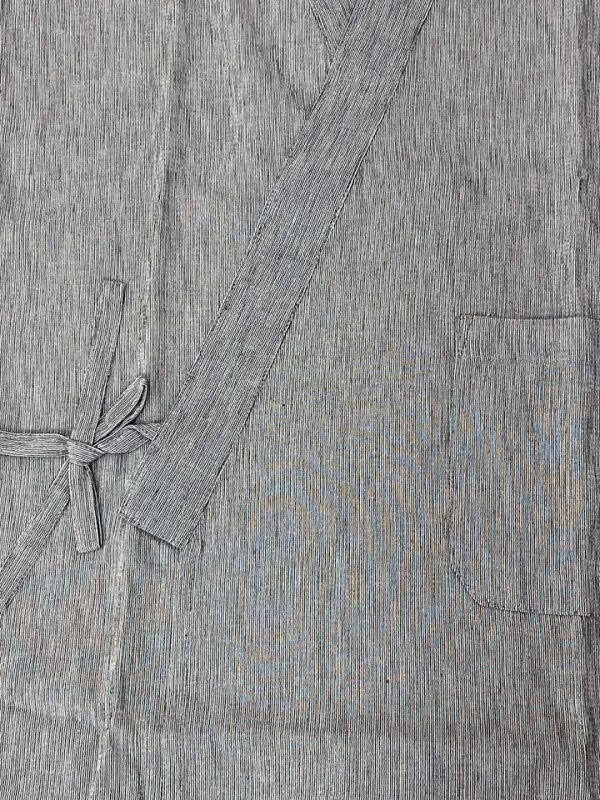 画像6: 【即日発送】【メンズ甚平】グレー地に縞模様甚平【甚平・下駄セット】[YMT]