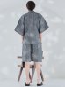 画像5: 【即日発送】【メンズ甚平】グレー地に縞模様甚平【甚平・下駄セット】【YMT】