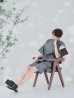 画像6: 【即日発送】【メンズ甚平】グレー地に縞模様甚平【甚平・下駄セット】【YMT】