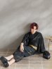 画像8: 【即日発送！】【メンズ浴衣】ブラック×シンプル金魚浴衣【浴衣３点セット 浴衣/帯/下駄】 OBI-MS-003-wk-5-Y [YMT]