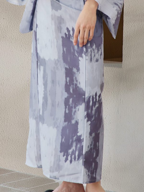 画像18: 【即日発送！】【メンズ浴衣】くすみブルーグレーモザイク柄浴衣【浴衣３点セット 浴衣/帯/下駄】[YMT]