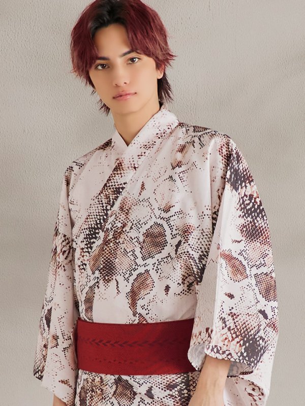 画像14: 【即日発送！】【メンズ浴衣】パイソン柄浴衣【浴衣３点セット 浴衣/帯/下駄】[YMT]