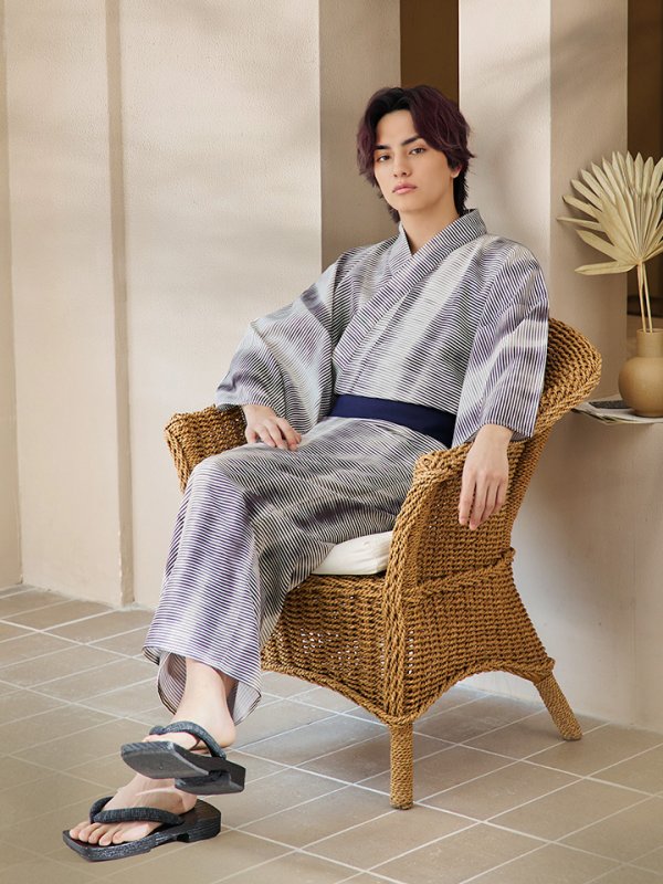 画像11: 【即日発送！】【メンズ浴衣】シンプルアート浴衣【浴衣３点セット 浴衣/帯/下駄】[YMT]