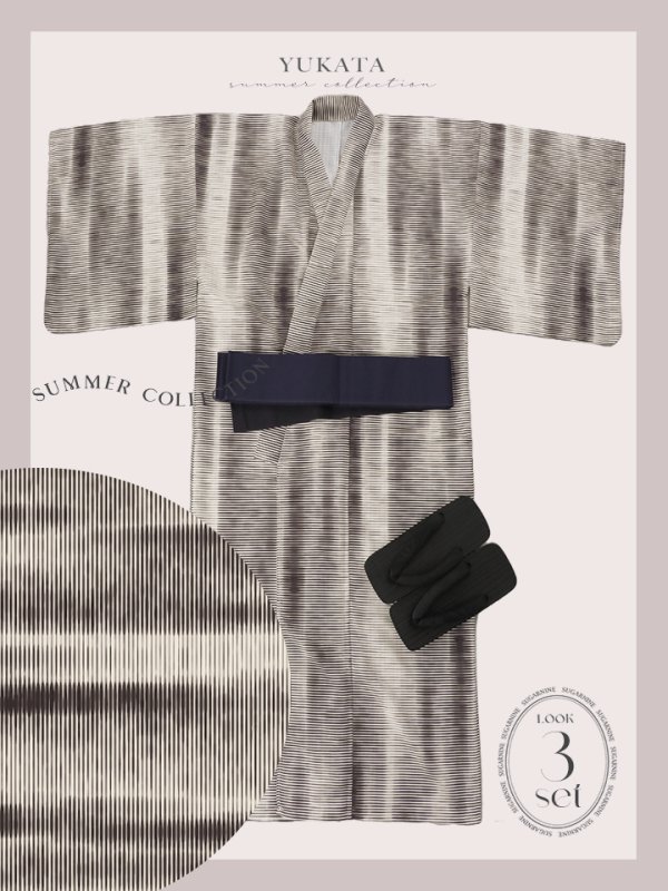 画像16: 【即日発送！】【メンズ浴衣】シンプルアート浴衣【浴衣３点セット 浴衣/帯/下駄】[YMT]