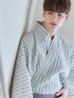 画像12: 【即日発送】【メンズ浴衣】清涼感あふれるしじら織ストライプ紳士浴衣【浴衣３点セット 浴衣/帯/下駄】（OBI-MS-001-ok-3-GY）[YMT]