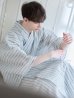 画像6: 【即日発送】【メンズ浴衣】清涼感あふれるしじら織ストライプ紳士浴衣【浴衣３点セット 浴衣/帯/下駄】（OBI-MS-001-ok-3-GY）[YMT]