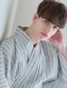 画像8: 【即日発送】【メンズ浴衣】清涼感あふれるしじら織ストライプ紳士浴衣【浴衣３点セット 浴衣/帯/下駄】（OBI-MS-001-ok-3-GY）[YMT]