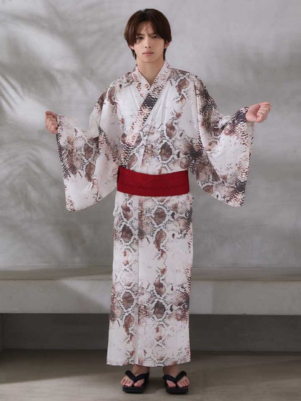 画像19: 【即日発送！】【メンズ浴衣】パイソン柄浴衣【浴衣３点セット 浴衣/帯/下駄】[FB03]
