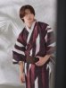 画像6: 【即日発送】【メンズ浴衣】焔格子のメンズ紳士浴衣 【浴衣３点セット 浴衣/帯/下駄】[FB03] (6)
