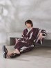 画像23: 【即日発送】【メンズ浴衣】焔格子のメンズ紳士浴衣 【浴衣３点セット 浴衣/帯/下駄】[FB03] (23)