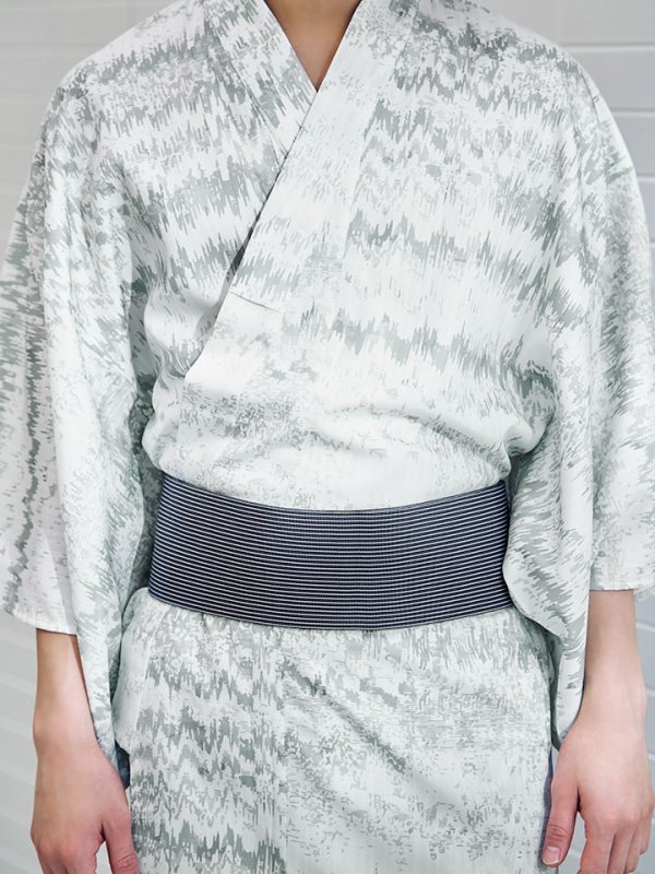 画像13: 【即日発送】【メンズ浴衣】グレイッシュニュアンス紳士浴衣 【浴衣３点セット 浴衣/帯/下駄】[YMT]