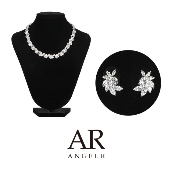 画像6: 【アクセサリー:ネックレス】【Angel R/エンジェルアール】ラグジュアリーストーンネックレス&ピアスセット【OF02C-U】