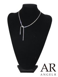 【アクセサリー：ネックレス】【ANGEL R/エンジェルアール】シンプルビジューラインネックレス[OF02]