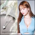 【アクセサリー：ネックレス】スクエアビジューシルバーネックレス【1カラー】[OF02] 