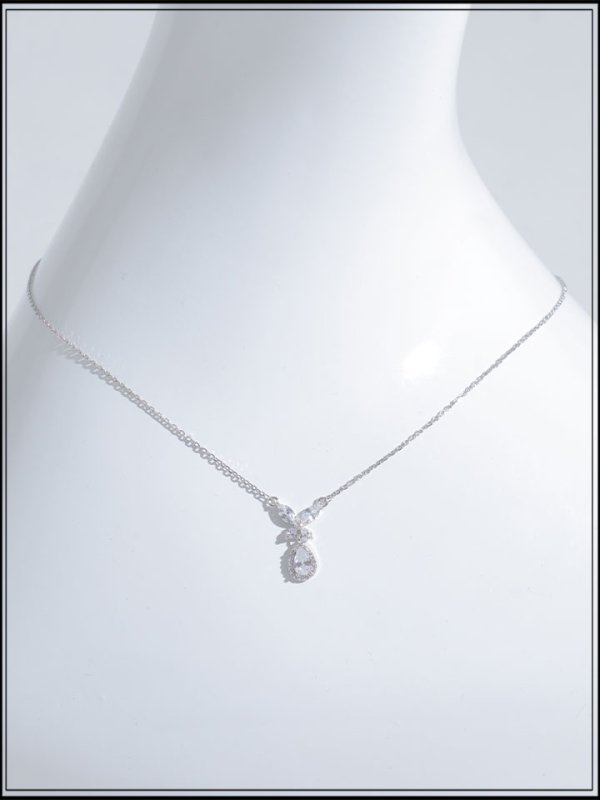 画像2: 【アクセサリー：ネックレス】バタフライドロップビジューネックレス【1カラー】[OF02]【YN】