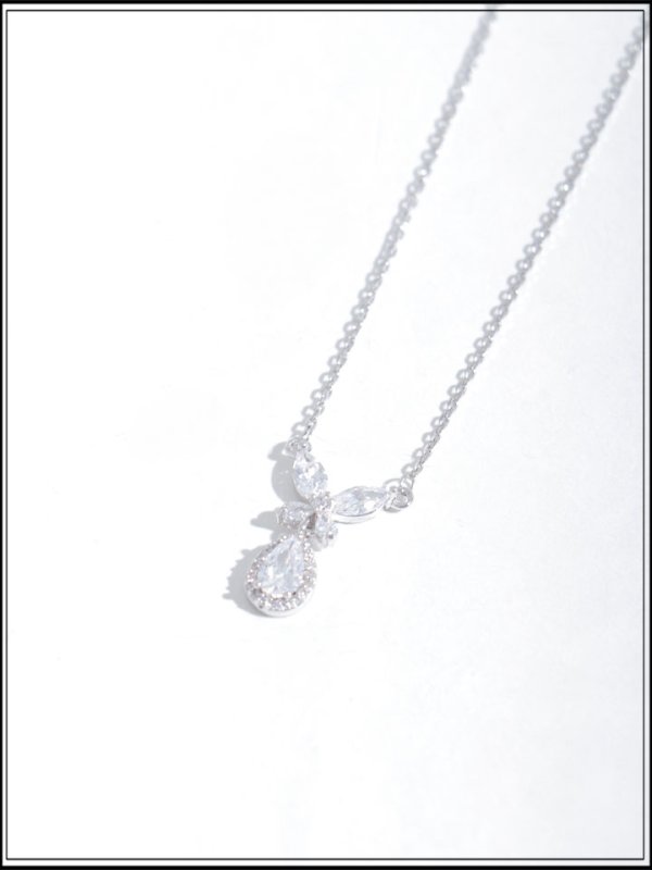 画像3: 【アクセサリー：ネックレス】バタフライドロップビジューネックレス【1カラー】[OF02]【YN】