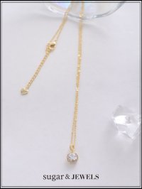 【ネックレス】ラウンドカットワンストーンネックレス【【1カラー】[OF02] 