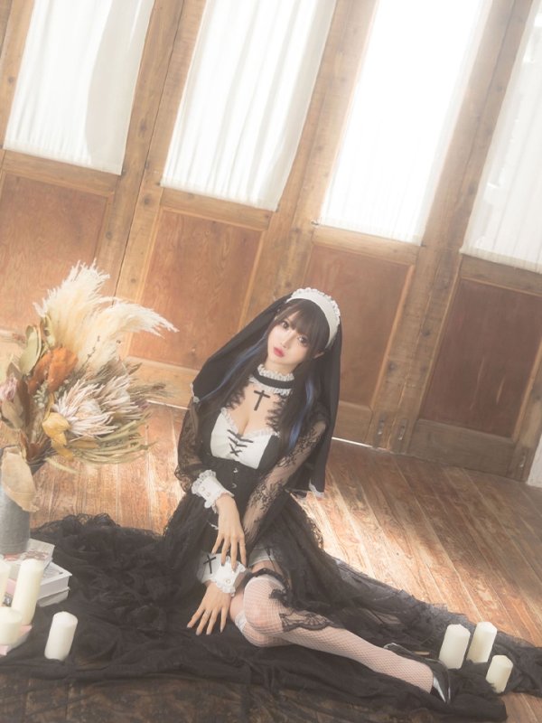 画像11: 【即日発送】桜咲乃愛ちゃんコラボ ゴシックシスターコスプレセット【sugar nineハロウィンコスプレ5点セット】【4サイズ/1カラー】【YMT】