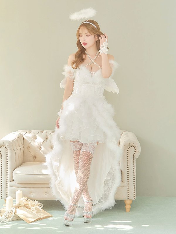 画像5: 【ノベルティ対象】即日発送!桜咲乃愛ちゃんコラボ2WAY天使コスプレ【サンタ豪華10点セット】【S-Lサイズ】[YMT]