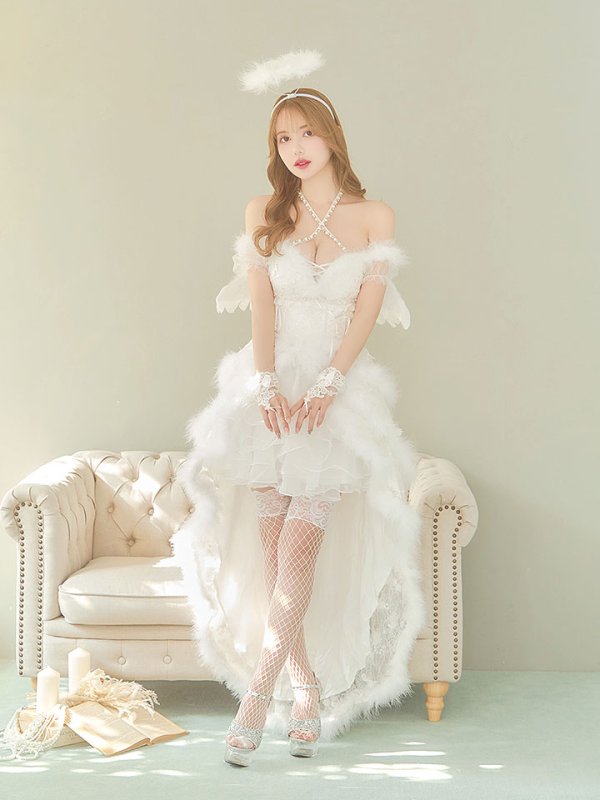 画像7: 【ノベルティ対象】即日発送!桜咲乃愛ちゃんコラボ2WAY天使コスプレ【サンタ豪華10点セット】【S-Lサイズ】[YMT]