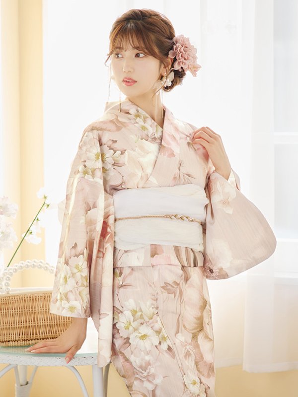画像13: 【即日発送！】くすみピンクスウィート浴衣  【浴衣３点セット 浴衣/帯/下駄】[YMT]
