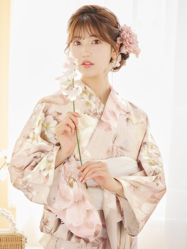 画像14: 【即日発送！】くすみピンクスウィート浴衣  【浴衣３点セット 浴衣/帯/下駄】[YMT]