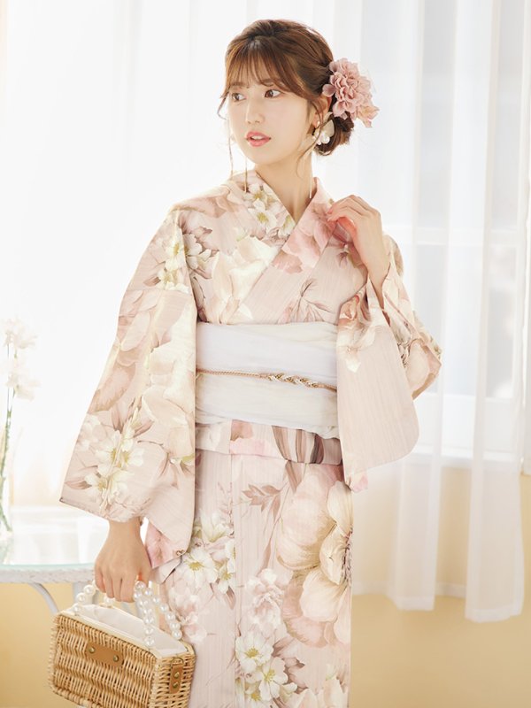 画像8: 【即日発送！】くすみピンクスウィート浴衣  【浴衣３点セット 浴衣/帯/下駄】[YMT]