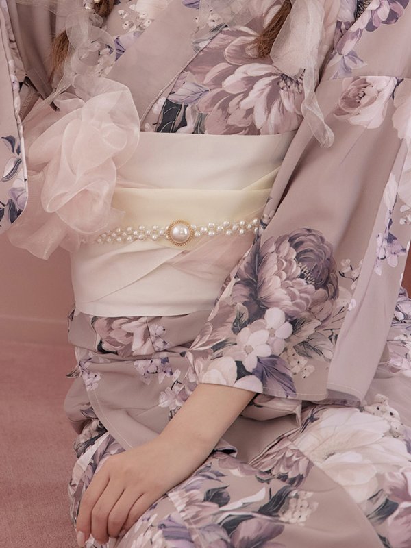 画像5: 【即日発送】【オリジナル浴衣】大人スウィートフラワー牡丹柄浴衣【浴衣３点セット浴衣/帯/下駄】[YMT]