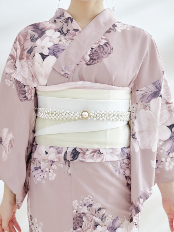 画像15: 【即日発送】【浴衣】大人スウィートフラワー 牡丹柄 浴衣  【浴衣３点セット 浴衣/帯/下駄】[YMT]