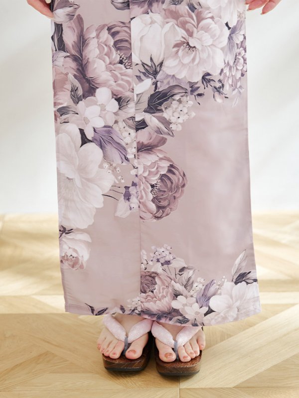 画像16: 【即日発送】【浴衣】大人スウィートフラワー 牡丹柄 浴衣  【浴衣３点セット 浴衣/帯/下駄】[YMT]