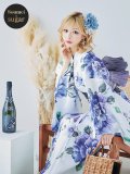 【即日発送！】【浴衣】白地に水彩牡丹のクラシック浴衣 グラデーション帯 OBI-g-500-kj-9-NV / HIMO-900-yn-4-GYxGY / YA-940-kj-IV/ YA-940-kj-BL / HEKO-800-sb-5-W / GETA-02-ok-3-LBL [YMT]